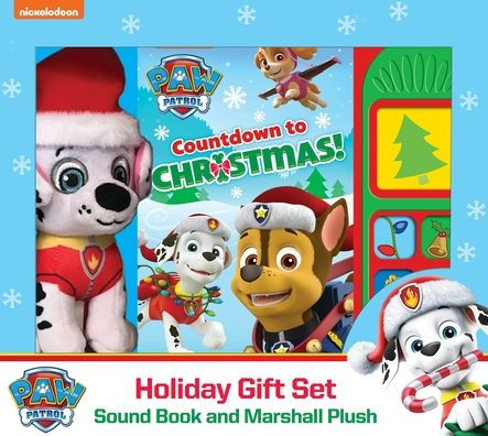 Countdown to Christmas Holiday Gift Set Sound Book and Marshall Plush