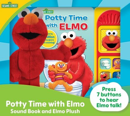 Potty Time with Elmo Potty Training Gift Set - Sound Book and Elmo Plush Set