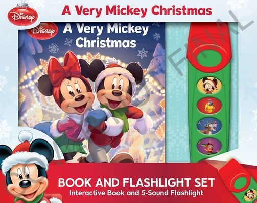 Disney Mickey: A Very Mickey Christmas Book and 5-Sound Flashlight Set