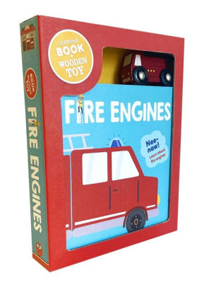 Fire Engines: Book & Wooden Toy Set